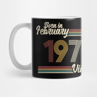 Vintage Born in February 1971 Mug